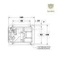 GL-12129 140*108 Recessed Tool Box Paddle Lock